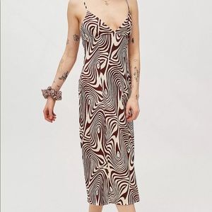 COPY - COPY - Uo Ashley Swirl Print Midi Dress